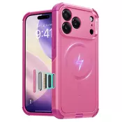 Hibridni ovitek ESR Cyber HaloLock za iPhone 17 Pro - pink