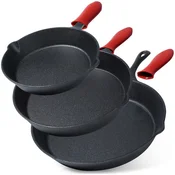 shumee Komplet litoželeznih ponv s silikonskim pokrovom CAST LINE 20/25/30 cm, 3 kosi.
