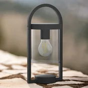 Mantra Iluminación Stojna svetilka Maya, temno siva, IP54, višina 35,5 cm - Podeželska hiša/Rustikalna - temno siva, prosojna - Aluminij