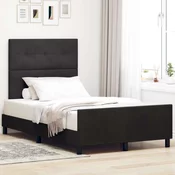 vidaXL vidaXL Postelja s črnim žametom 120x200 cm, (22049237)