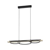 Eglo 901714-LED Zatemnitveni lestenec BOYAL 2xLED/12,5W/230V+LED/15,5W bež/črna