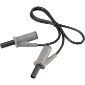VOLTCRAFT Visokofleksibilni varnostni merilni kabel [lamelni vtič 4 mm-lamelni vtič 4 mm] 0.5 m črne barve MSB-501 10 A