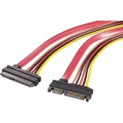 renkforce Električni podaljševalni kabel za trdi disk [1x SATA-kombiniran vtič 7+15 polni - 1x SATA-kombinirana vtičnica 7+15 polni] 0.50