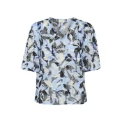 Kaffe Bluza KAElina svetlo modra/temno siva/črna/bela