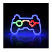 LED neonska zidna dekoracija GAME LED/3W/3xAA USB plava
