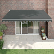 Greatstore zložljiva tenda (4x3m, blago in aluminij), antracitna