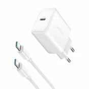 Joyroom polnilec 30W USB TipC GaN PD + kabel bel JR-TCF24