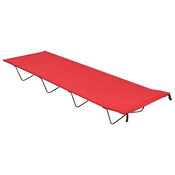 Krevet za kampiranje 180x60x19 cm od tkanine i celika crveni