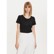 4F Majica 4FWMM00TTSHF1846 Črna Slim Fit