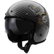 Otvorena motociklisticka kaciga LS2 OF601 Bob II Carbon Custom crna sjajna