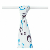 XKKO BMB brisača iz bambusa 90x100 Cyan Bubbles (1pc)