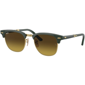Ray-Ban Clubmaster Folding RB2176 136885 ONE SIZE (51) Zelena/Rjava