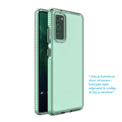 Spring Case prozoren zaščitni gel ovitek z barvnim robom za Samsung Galaxy A12 / Galaxy M12 mint