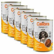 Calibra Dog Premium Adult with Chicken & Liver 6 x 1240 g