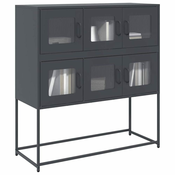 Komoda antracit 100,5 x 39 x 107 cm od hladno valjanog celika