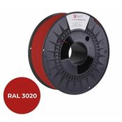C-Tech PREMIUM LINE Tiskalna vrvica ( filament), PETG, transportna rdeča, RAL3020, 1,75mm, 1kg