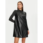 Vila Obleka iz umetnega usnja Dede 14099817 Črna Slim Fit