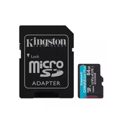 Micro SDXC Kingston 64GB class 10 U3 170MB/s - 70MB/s + adapter