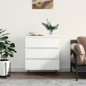 Greatstore Komoda bela 60x35x70 cm inženirski les