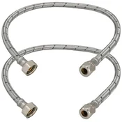 shumee Fleksibilni priključek 3/8” 1/2” za vpenjalne sisteme 60 CM komplet 2 kosov