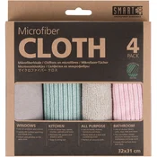 Set višenamenskih mikrofiber krpa za cišcenje 4/1 roze/tirkiz Smart