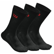 Čarape za tenis Wilson Mens Crew Sock 3P - black