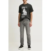 Kavbojke Levis 502 TAPER moške, siva barva