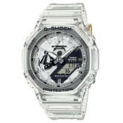Muški casio g shock transparentni sportski rucni sat sa belim silikonskim kaišem ( ga-2140rx-7aer )