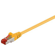 Goobay S/FTP (PiMF) patch mrežni povezovalni kabel, standard CAT 6, dolžina kabla 3m, rumena barva.