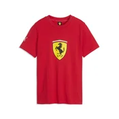 PUMA Scuderia Ferrari Coloured Shield Tee Youth, Motorsport, Rosso Corsa, 11-12Y