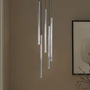 SIGMA Obesna svetilka Sopel Lux, 5-svetilna, okrogla, črna/srebrna, G9 - Dnevna soba/jedilnica - Sodobni - črna, srebrna - Kovina