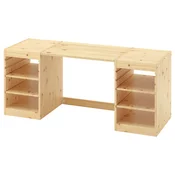 TROFAST Pisalna miza s policami, rahlo beljen bor, 124x44x52 cm