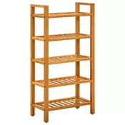 Stalak za obucu s 5 polica 50x27x100 cm od masivne hrastovine