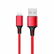 MG kabel USB/Lightning 2.4A 2m, rdeča