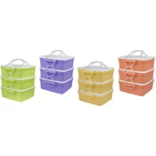 Nosilec hrane 3x1,2l kvadratni 17x15x18,5cm plastika