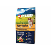 Ontario hrana za pse Puppy Medium Lamb & Rice 6,5kg