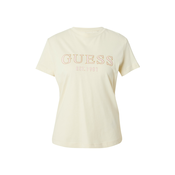 Pamucna majica Guess za žene, boja: bež