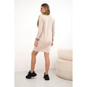 Beige dress with love print