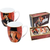 shumee Komplet 2 skodelic - A. Modigliani, Ženska s klobukom in Mario Varvogli (carmani)