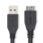 USB 3.2 Gen 1 Kabel | A Muški – Micro B Muški | 1.0 m | Crni | NEDIS