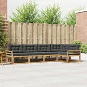 Set vanjskih sofa s jastukom 4 pcs Bijela i antracit Poliester