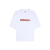 Bershka Majica SAVAG  svetlo rdeča / črna / bela