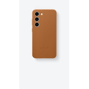 Original maska Samsung S23+ Kožna futrola S23 Plus EF-VS916 Braon