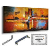 shumee Monica Mirafiori I 100 % ROČNO POSLIKANA I Slika En trenutek 140x70cm | Ročno poslikana slika | Akrilna slika | Zelo velika akrilna slika I Moderna umetnost I Umetniške slike
