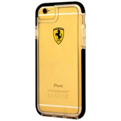 Ferrari - Shockproof Hard Case Apple iPhone 7/8 - Transparent/Black (FEGLHCP7BK)