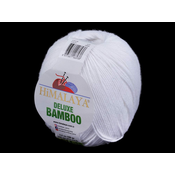 Bamboo Pletena preja Deluxe 100 g - (01) bela