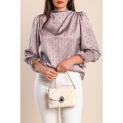 Bluza s potiskom, svetlo roza