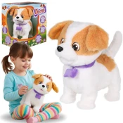 TM Toys Puppy Luv - INTERAKTIVNI pes Jack Russell Terrier, plišasti PES, ki hodi, igrača za otroke Dexter 2+