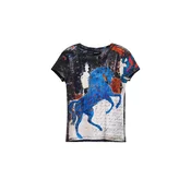Desigual Majica mešane barve/črna
