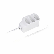 Podaljšek z razdelilcem 3 EURO vtičnice brez ozemljitve 16A 250V 2x0,75mm2 3m
